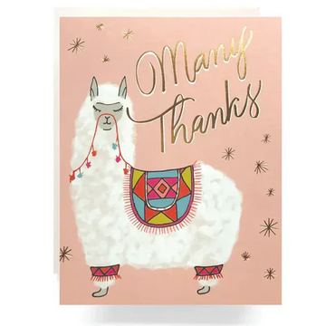 Alpaca Thanks Card
